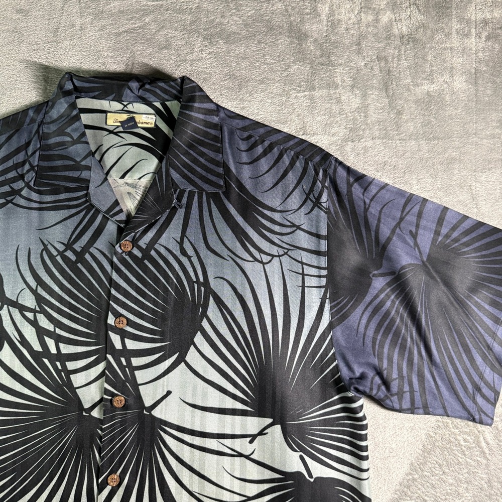 Tommy Bahama Palm Frond Silk AOP Camp Shirt Mens L